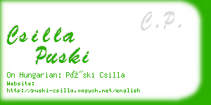 csilla puski business card