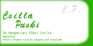 csilla puski business card